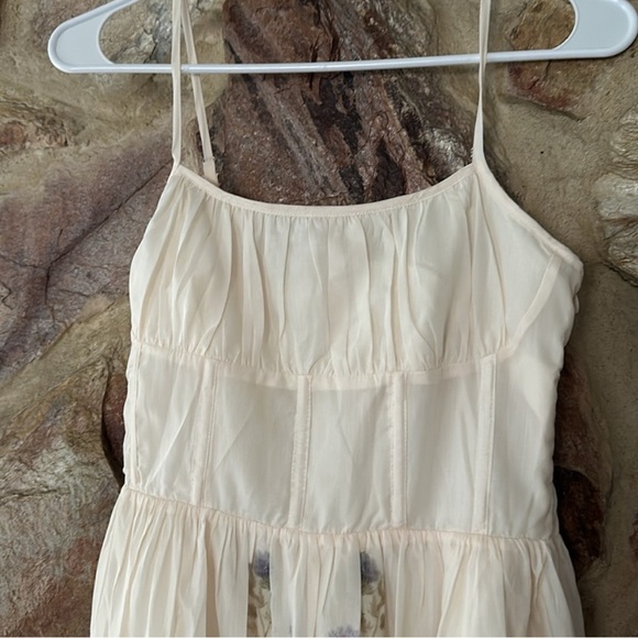 XS Commense Floral Cream Maxi Dress - Picture 4 of 8